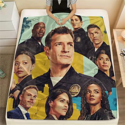 The Rookie, Pătură Flaneletă cu Model, Calitate Înaltă, Confortabilă pentru Toate Anotimpurile, Decor Casă, Căldură și Confort, Perfectă pentru Cadouri.