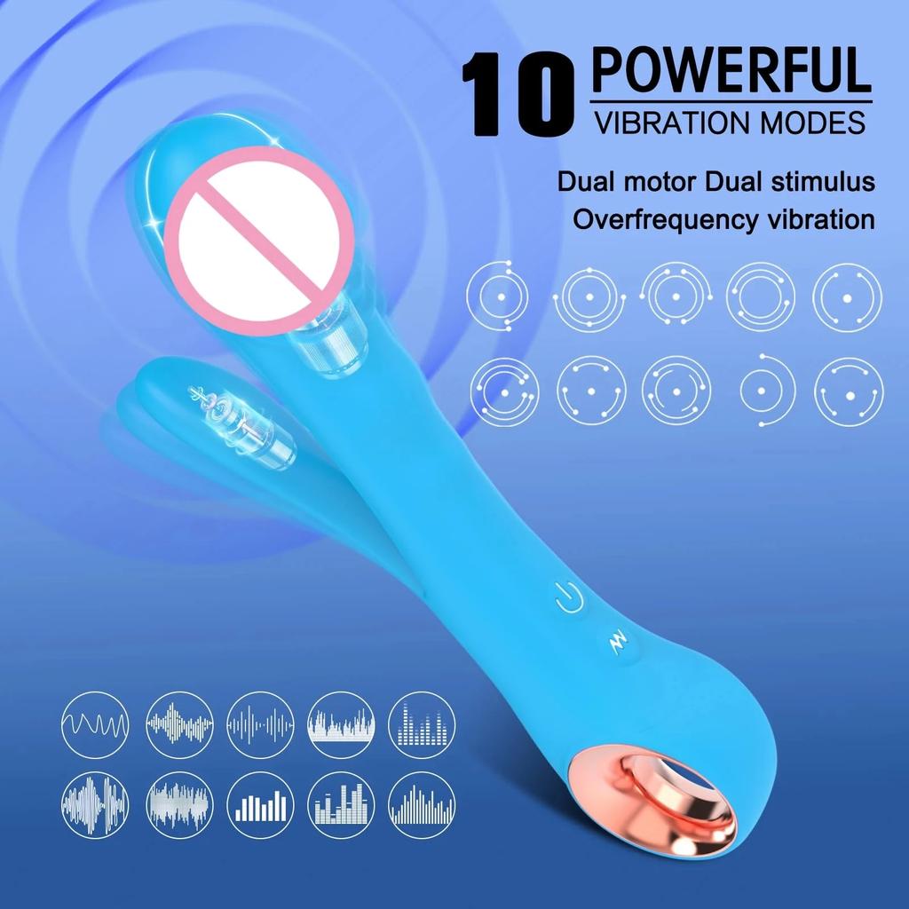 Realistic Dildo Vibrator for Women Bifurcated Flexible Anal Clitoris Nipple Stimulator Female Masturbation Adult Sex Toys Couple