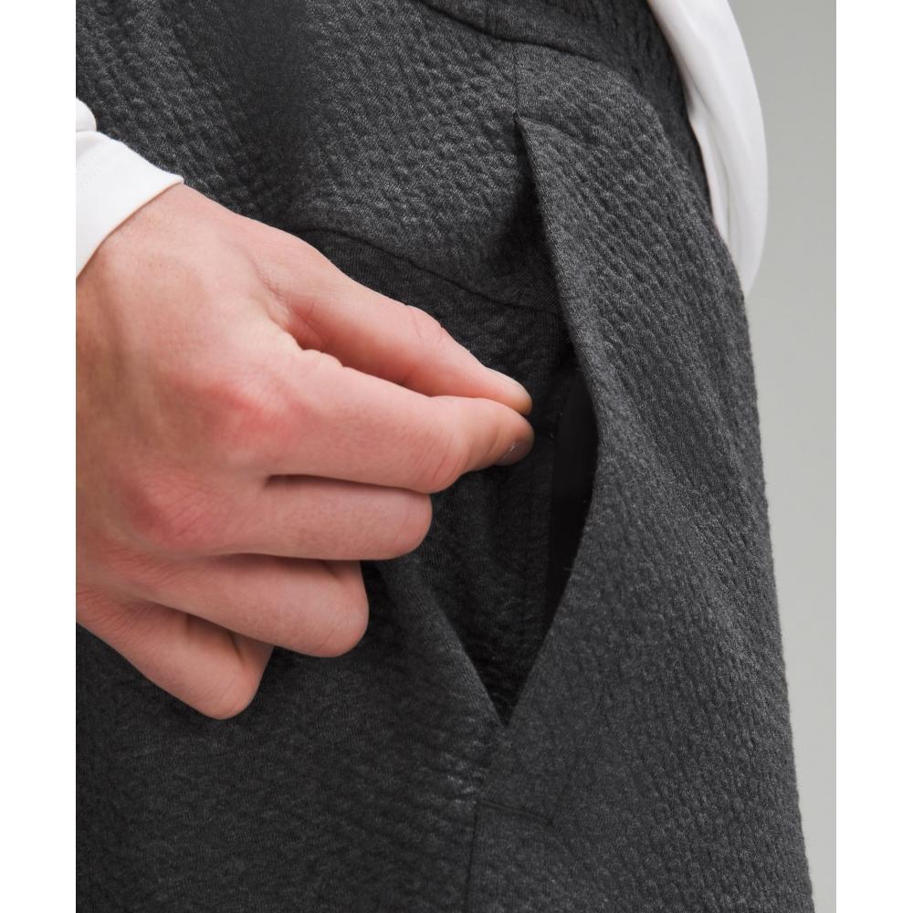 Lululemon Textured Double Knit Cotton Jogger  Regular Heathered Black Black