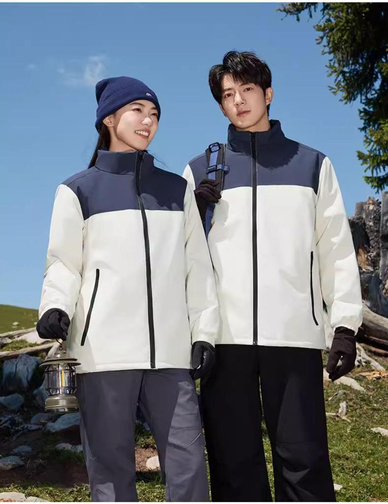 Custom Down Cotton Shell Workwear Jacket with Logo - Ideal for Autumn/Winter 4S Shop Auto Repair Business, Three-in-One Design