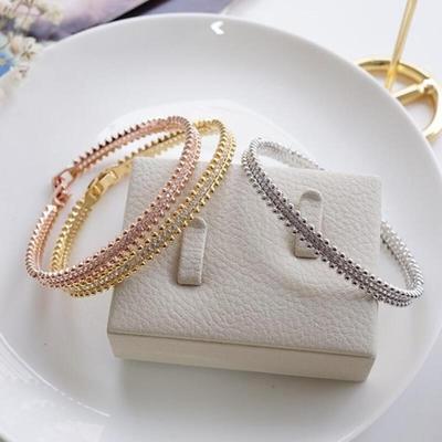 Bamsoni damesarmband/bangle met kubieke vorm, 3 typen, slank model