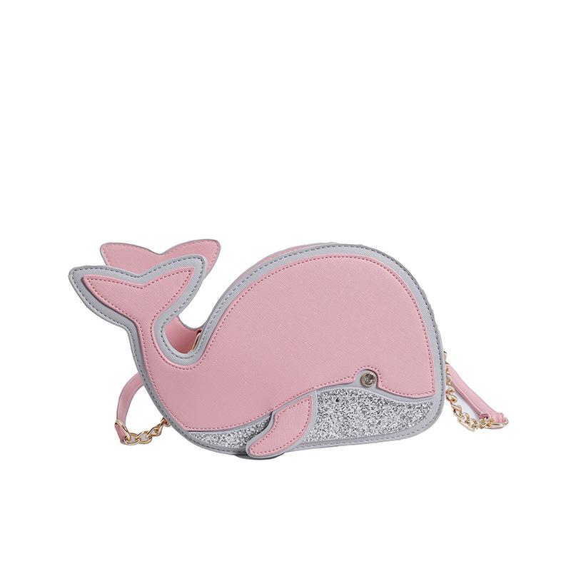 Cute girl Internet celebrity small bag 2025 new Japanese cartoon dolphin shoulder bag personalized messenger small round bag