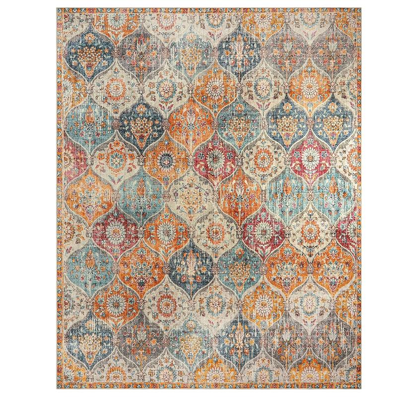 Living Room Carpet Machine Washable Non-slip Floor Mat Vintage Moroccan Style Rug Large Area Home Decoration Rugs Alfombra