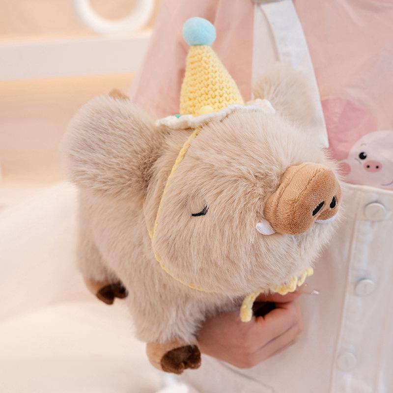 Adorable Wild Boar Plush Toy – Super Soft Pig Stuffed Animal with Birthday Hat, Perfect Gift or Wedding Toss Doll