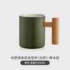 Wooden Sheng Playthings, Retro Silver Coffee Cup, Cold Insulation Mug, Office Double-Layer Stainless Steel Water Cup, Stylish