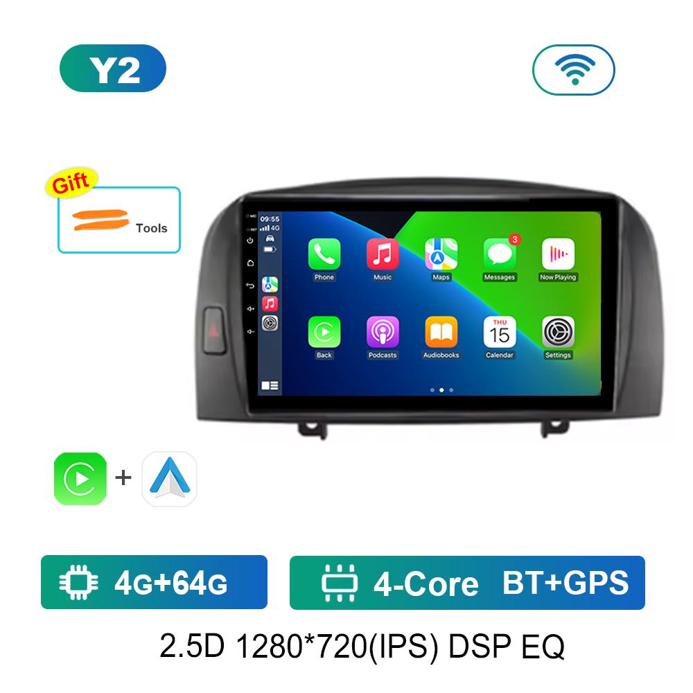 Android OS 9'' for Hyundai SONATA NF 2004 - 2008 GPS Navi Bluetooth Car Radio Video Multimedia Player WiFi Carplay 4G Auto Tools