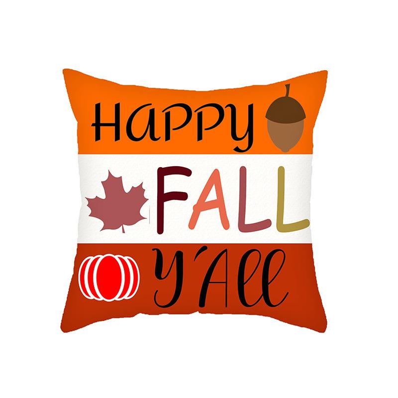 

New Pumpkin Letter Print Pillow Case Party Decoration Sofa Bedside Nap Pillow Cushion 45*45cm