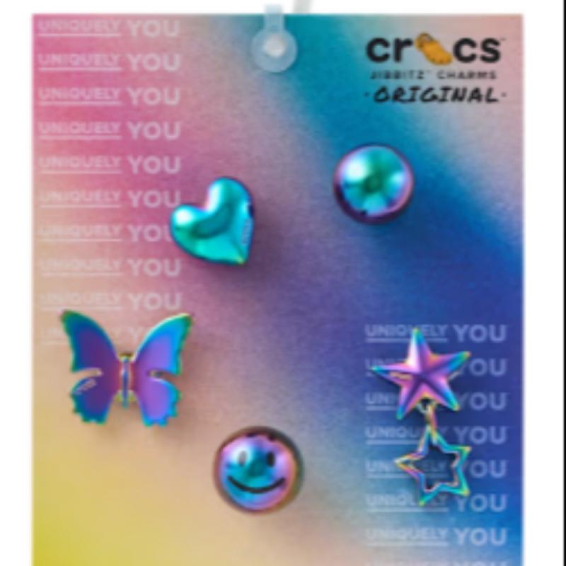 Crocs Jibbitz 5 Set Iridescent Meta