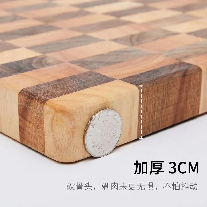 Large Multipurpose Thick Acacia Wood Cutting Board with Juice Groove, End-grain Chopping Board for Kitchen WF1120