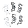 6pcs Metal Alloy 3D Snake Dragon Nail Charms Glitter Decorations for DIY Manicure Easy To Apply and Remove