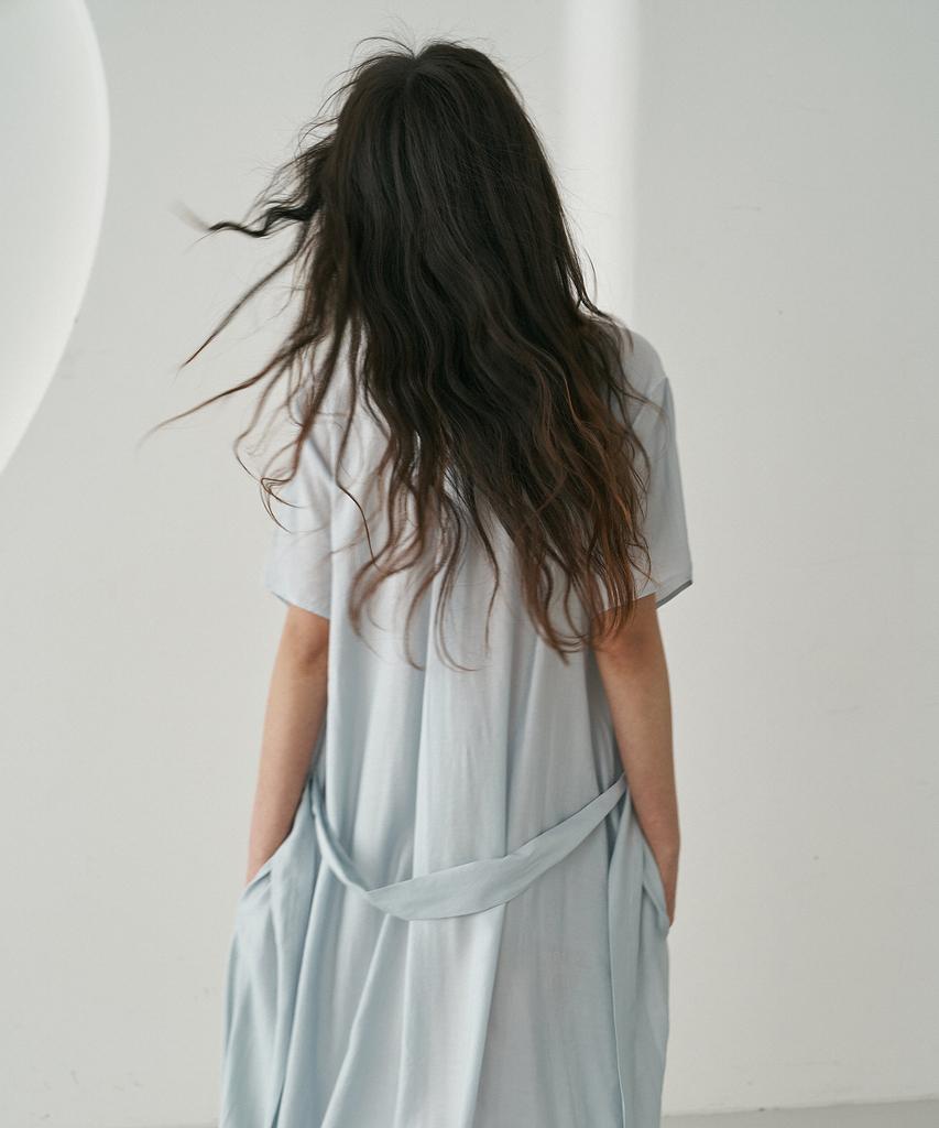 Dijainowol Robe Long Dress_Windy Blue