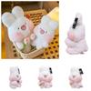 Adorable Plush Bunny Toy With Flower And Bowtie Decorations
