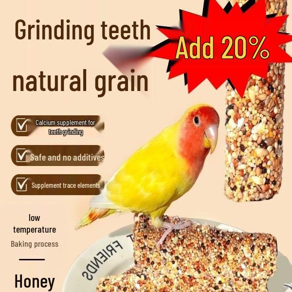 Peony Cockatiel Grindstone Snack: Parrot Training Reward & Beak Grinding Toy