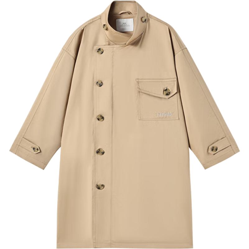 YEEHOO Girls 100% Cotton A-line Trench Coat 140