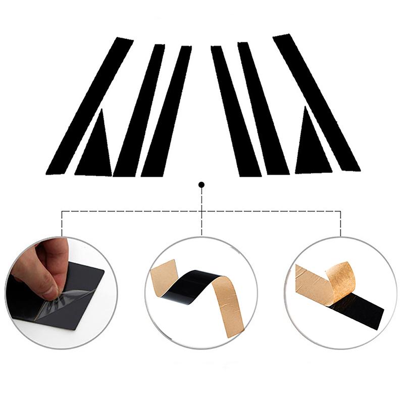 8Pcs Auto Säulen Beiträge für Jaguar F-Pace X761 2017-2023 Glänzend Schwarz Tür Fenster Trim Abdeckung Aufkleber Auto Styling