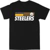 Philcos NFL Pittsburgh Steelers Slant Text Black T-Shirt