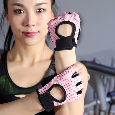 Guanti fitness mezze dita, sottili da yoga da donna, attrezzatura sportiva allenamento, mani scoperte, avvolgenti, guanti antiscivolo per sbarra orizzontale