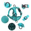 Dog Harness with 1.5m Traction Leash Set No Pull Dog Vest Strap Adjustable Reflective Breathable Harness for Dogs Puppy and Cats
