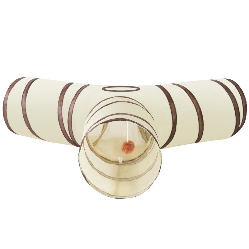 Polyester Kitten Cat Tunnel Teaser Toy - Self-Play, Four Seasons Universal