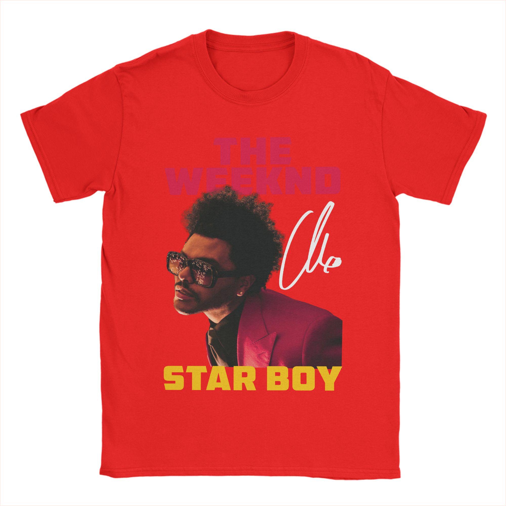 

Винтажная футболка The Weeknd Унисекс Круглый вырез Хлопковые футболки С коротким рукавом Летние топы XL