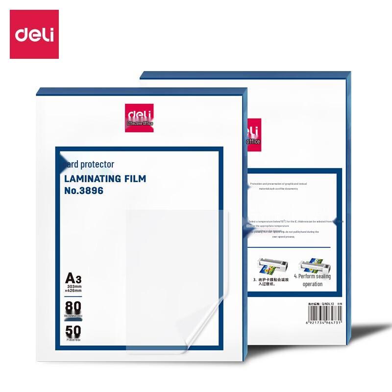 Deli 3896 A3 Laminating Film 80mic
