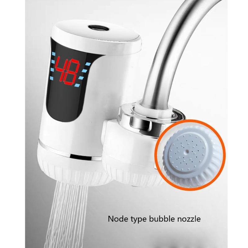 Fast Heating Tankless Water Heater Faucet LED Temperature Display Hot Water Heater Faucet for Kitchen & Bathroom Use