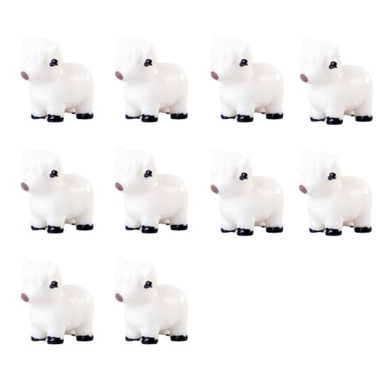 

Yousheng 10Pcs Mini Highland Cow Figurine Resin Miniature Sitting Highland Cattle Statue Animals Collectible Sculpture Desktop Decoration Ornament O