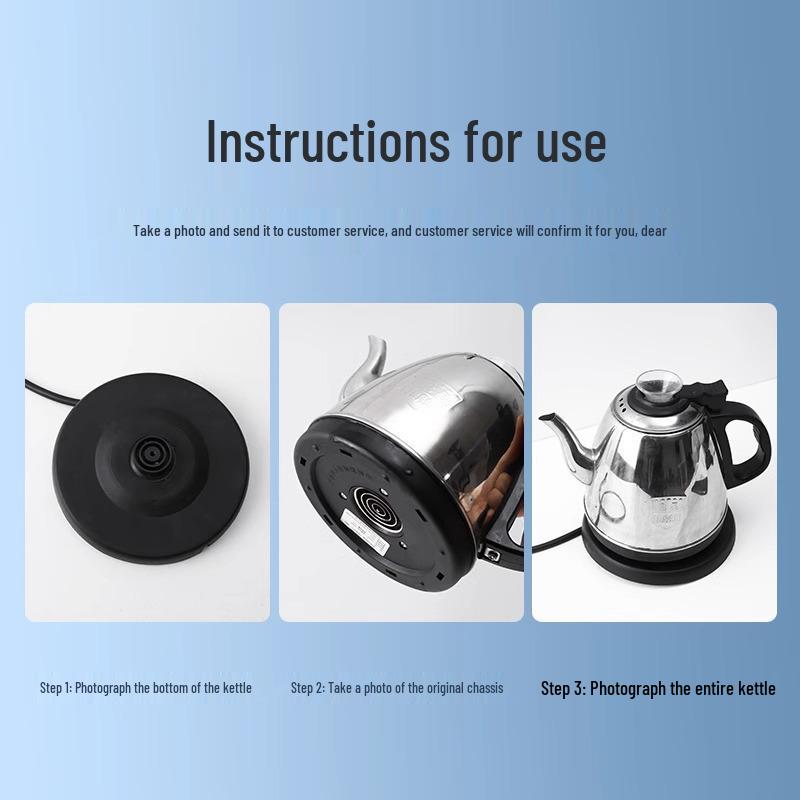 High-Power Universal Electric Kettle Base with Thickened Rubber Disc