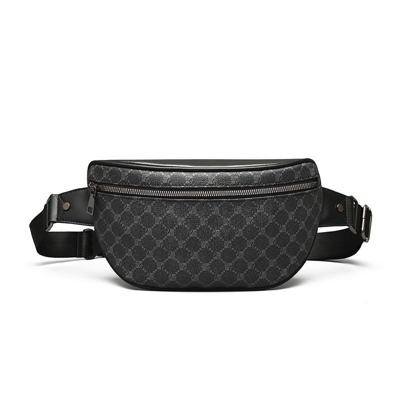 Chest Bag Men s Business Diamond Grid Waist Lightweight Fashionable Minimalist Crossbody