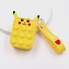 Silicone Coin Purse Mini Wallet  Sling  Bag Anti-stress Messenger Bag Strawberry Pineapple Bag