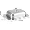 Butter Dish with Cover, Stainless Steel Butter Container Butterie Butter Dish for Kitchen Countertop Refrigerator, 7.3x4.8x2.8in