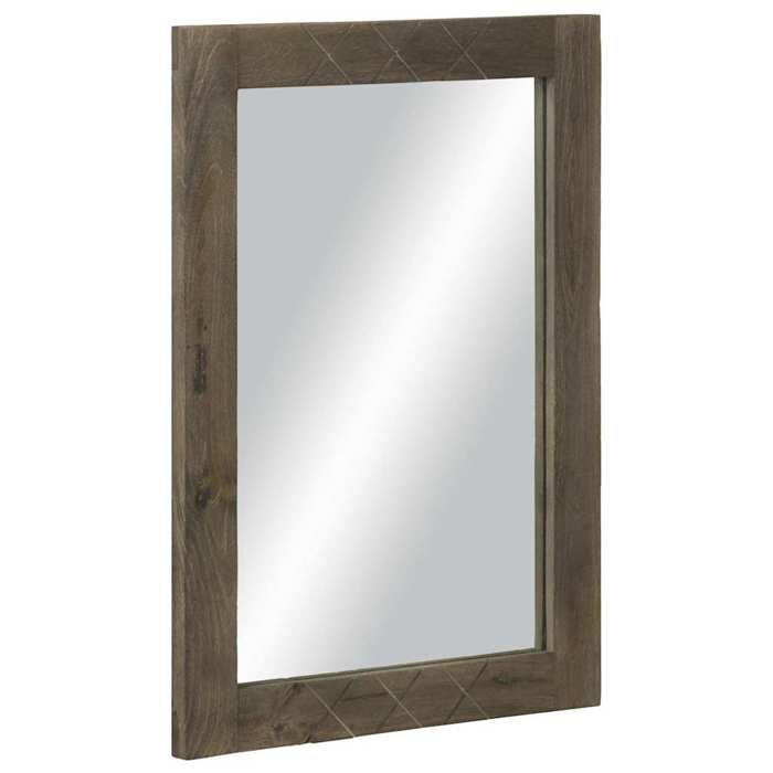 VidaXL Miroir de salle de bain gris 50x3x70 cm bois de manguier massif, miroir, miroir de courtoisie, miroir de bain, miroir 4017715