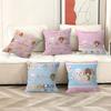 S-Sugarbunnies Office Cushion Pillowcase Car Cushion Cover45X45CM Lumbar Pillowcase Sofa Pillowcover