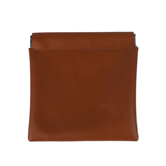 Snap Closure Pouch Faux Leather Mini Cosmetic Bag Waterproof Self-Closing Organizer Pouch for Coin