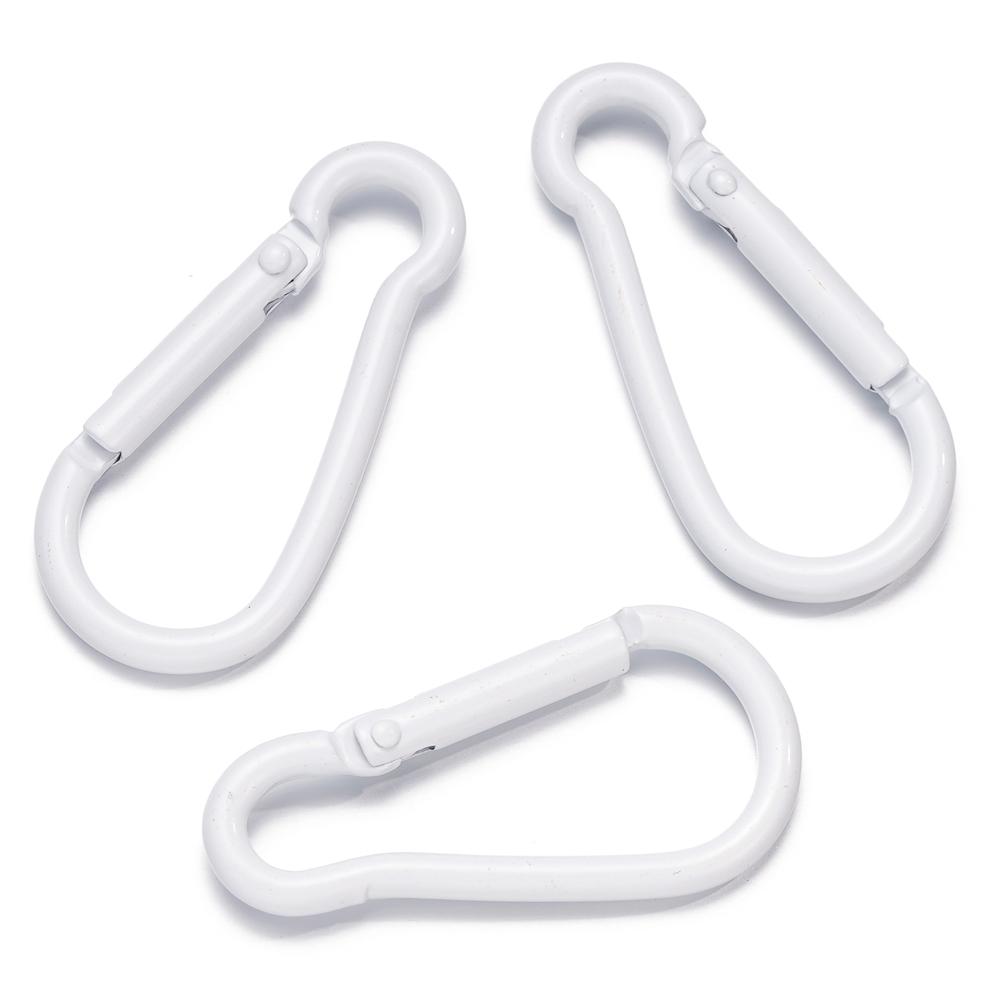 

5pcs/lot 22.5*48.5mm Long Spring Keyring Openable Carabiner Clips Hooks For Handbag Bag Jewelry Accessories Making Supplies 48mm x 5pcs білий