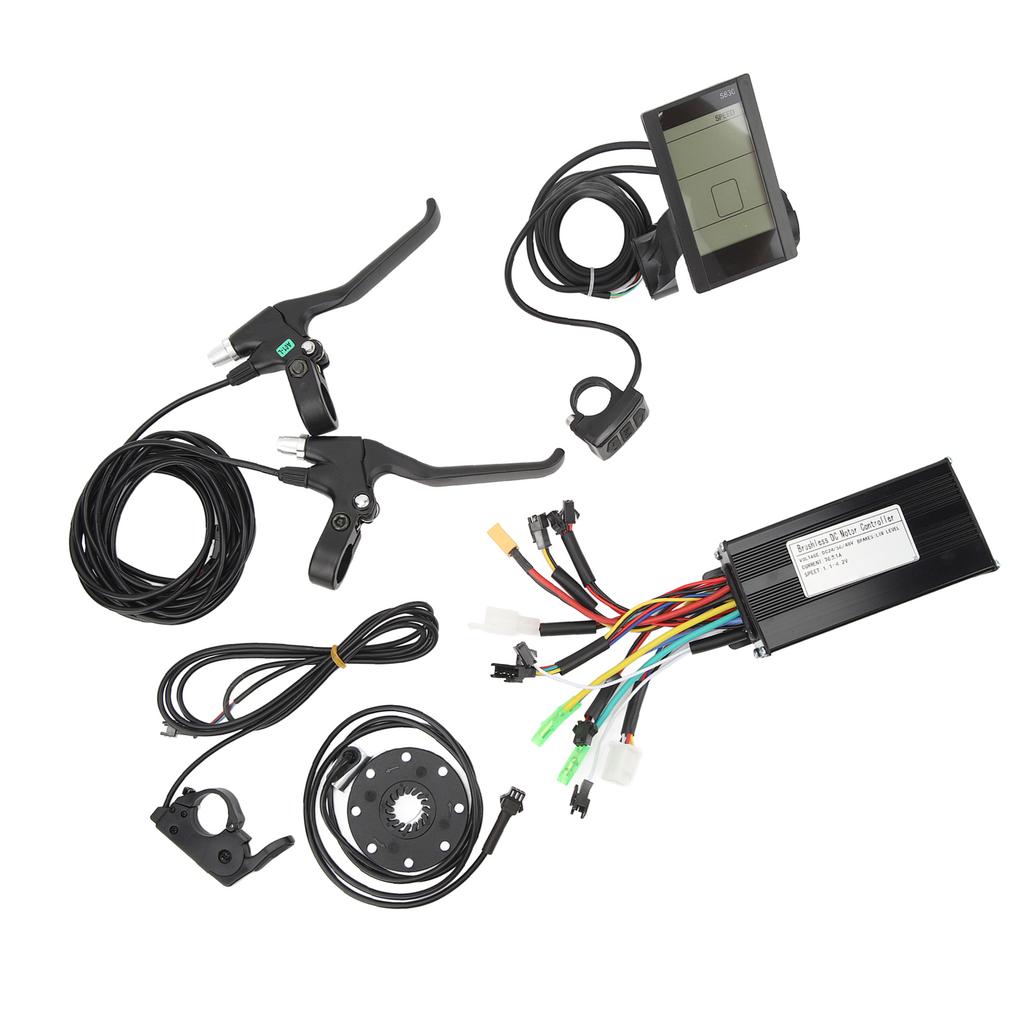 26A DC 24V 36V 48V Controller with S830 Panel Thumb Throttle Power Assist Sensor Power Brake Handle for 500W‑750W Motor