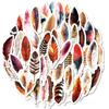 50 Realistic Feather Suitcase Stickers Cute Personal Stickers DIY Mobile Phone Case Hand Account Skateboard Computer Decoration