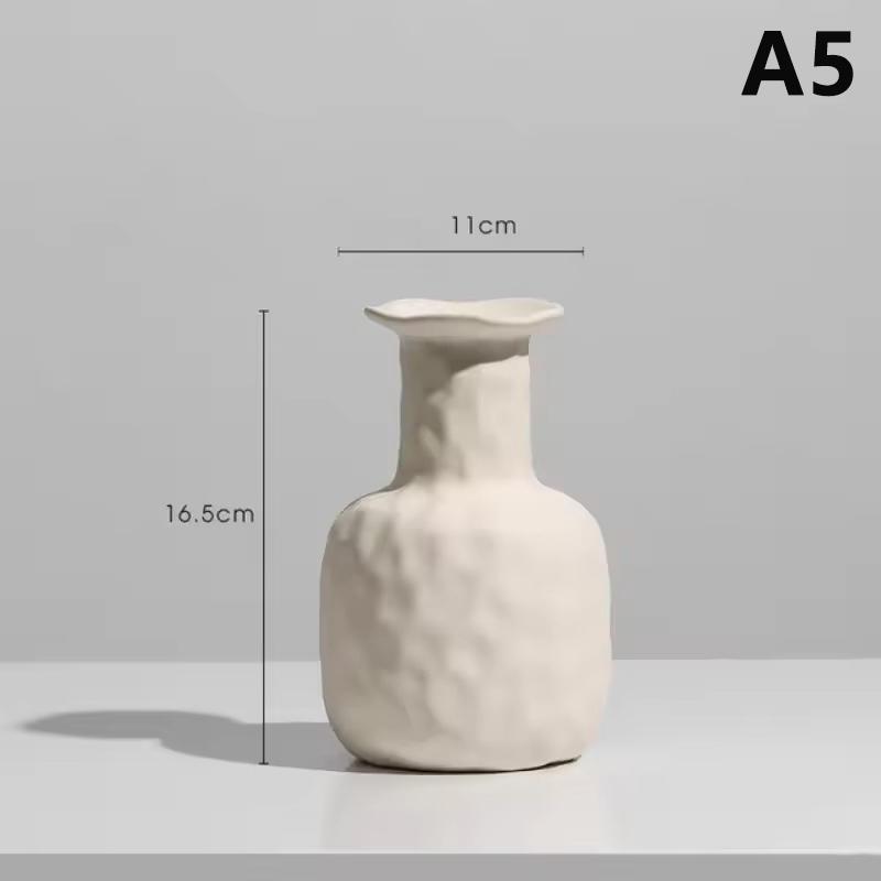 Modern Simple Ceramic Art Vase Dried Flowers Flower Arrangement Ornament Bedroom Desktop Home Decor Pography Background Decor