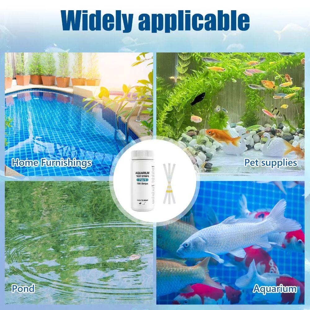 100Pcs 7 In 1 Aquarium Test Strips