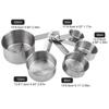 5-Piece Measuring Cup Set: Measuring Cups, Spoons, and Baking Tools with Handles. Stainless Steel, Corrosion Resistant, Rustproof, Suitable for