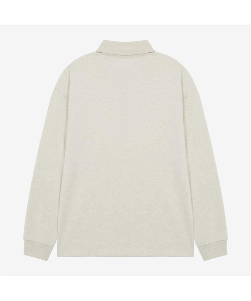Noseupeiseu Nt7Qr68C Men'S Orsa Long Sleeve Polo Oatmeal