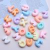 30 Pcs New Kawaii Cartoon Mixed Color English Letters Resin Scrapbook Diy Decorative Hair Clip, Pendant Jewelry Parts A70
