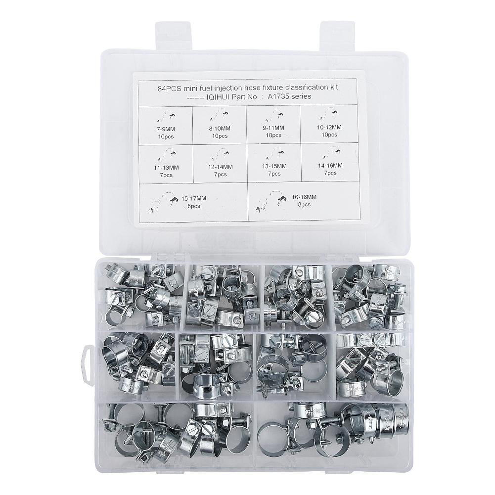 84pcs vanized Hose Clip Fuel Line Clamp NaDiesel Petrol Pipe Clamps