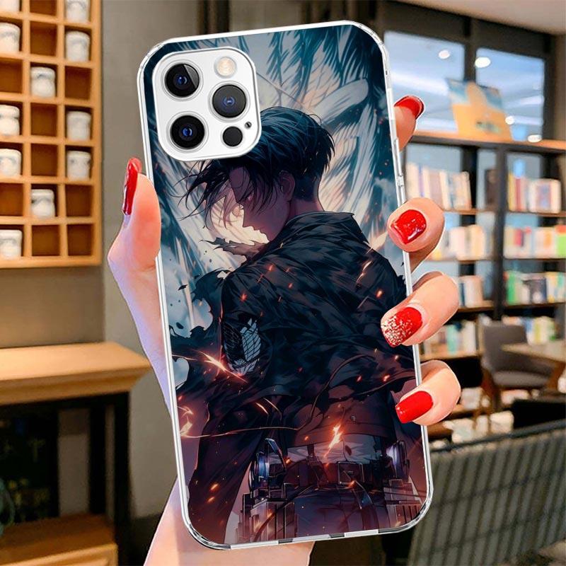 A-Attack on T-Titan Levi Cover Phone Case For iPhone 16 17 Air 15 14 Pro Max 16E Phone Case 13 Mini 12 11 7 SE 8 Print Pattern F