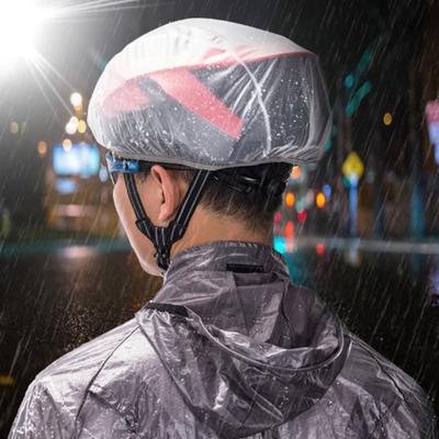 Fashion Easy Operation Solid Color Helmet Rain Cover Reusable Waterproof Bike Helmet Cover for Mountain Road Bike