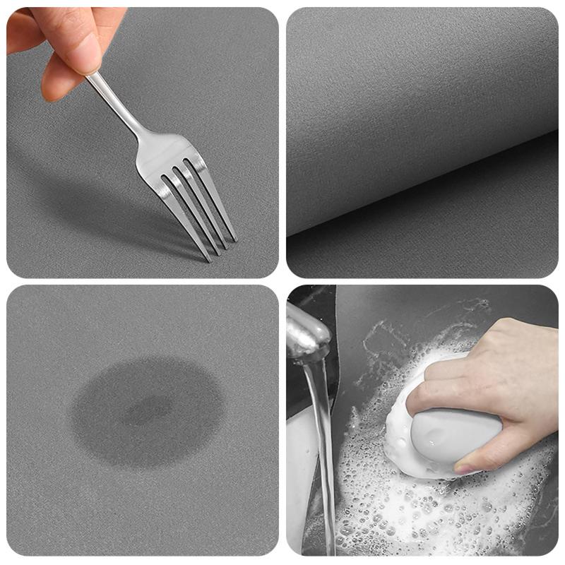 Super Absorbent Washing Machine Covers Washable Coffee Machine Mat Dust-proof Pad for Refrigerator Kitchen Dishes Drying Mat