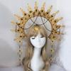 Baroque Luxury Hair Hoop Headwear Gothic Crown Material Package Goddess Pearl Headband Hair Accs for Women Photo