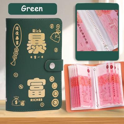 PU Leather Saving Money Binder Refillable Planner Organizer  Office Stationery Supplies