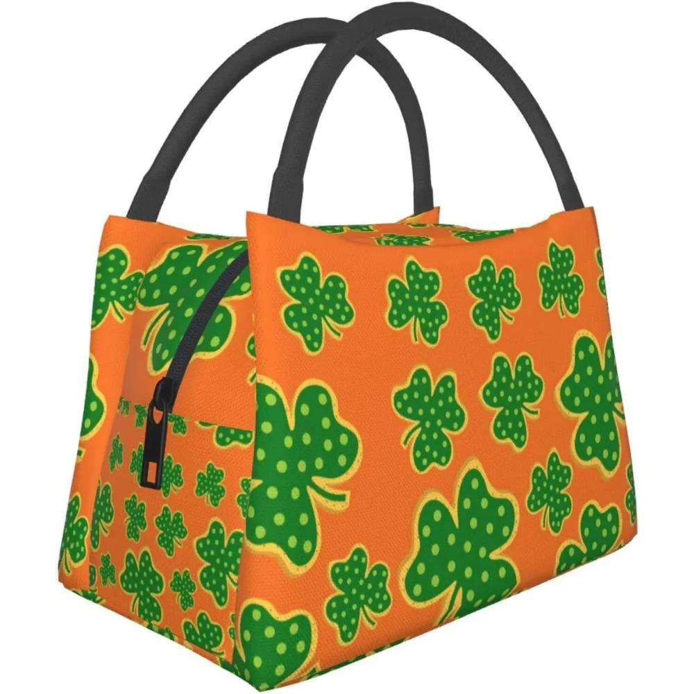 St. St. Patrick's Day Grünes Kleeblatt Klee Lunchtasche Tragbar Wiederverwendbar Isolierte Lunchbox für Frauen Männer Arbeit Schule Picknick Reise