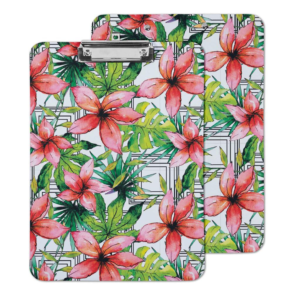 Inkdotpot Decorative Clipboard Letter Size with Low Profile Clip,Retractable Key Hole for Hanging Paperboard for Office School w/Free Marker & Eraser